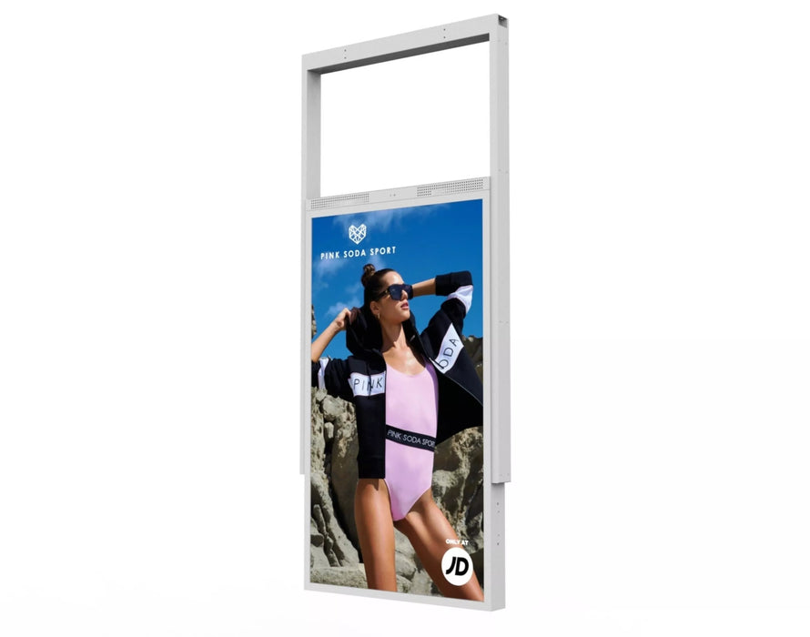 Moove 49" White Double-Sided Ultra High Brightness Digital Display | 3500 cd/m² Ceiling Hanging Signage