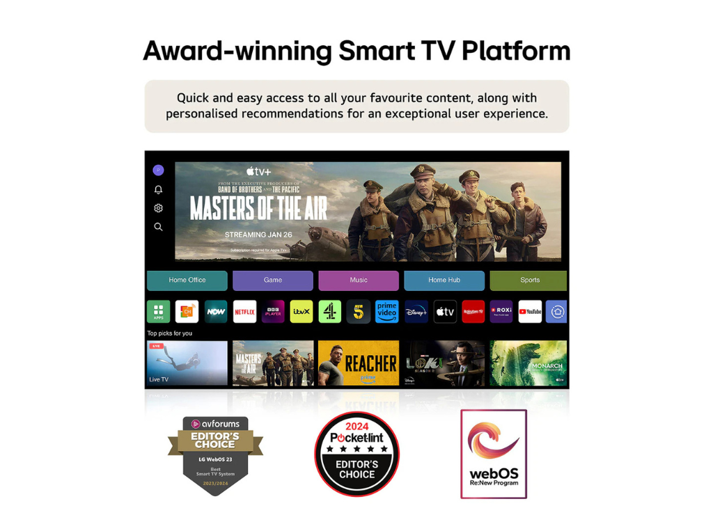LG 55UT80006LA.AEK 55" 4K Ultra HD WebOS 24 Smart TV Commercial TV LG