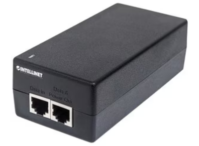 Intellinet Gigabit Ultra PoE+ Injector, 1 x 60 W Port, IEEE 802.3bt and IEEE 802.3at/af Compliant, Plastic Housing (UK Power Cord) | 561235-UK Intellinet Network PoE Adapter Intellinet