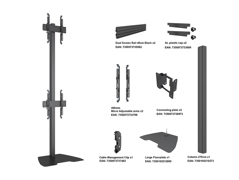 Multibrackets MBFSC2U M Floorstand Column Pro - (40"-65")