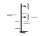 Multibrackets MBFSC2U M Floorstand Column Pro - (40"-65")