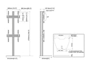 Multibrackets MBFSC2U M Floorstand Column Pro - (40"-65") Floor Stand Multibrackets
