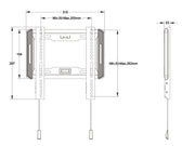 Multibrackets 24"-55" Universal Wall Mount Fixed Small Black | 7350073735631 Wall Mount Bracket Multibrackets