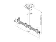 Multibrackets 0.8m Tilt 27"-32" Pro Series Menu Board Ceiling Mount For 2 Screens Ceiling Mount Bracket Multibrackets