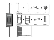 Multibrackets M Pro Series Enclosure 65" Floor to Ceiling Medium Black Signage Display Enclosures Multibrackets