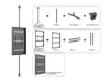 Multibrackets M Pro Series Enclosure 65" Floor to Ceiling Medium Black Signage Display Enclosures Multibrackets