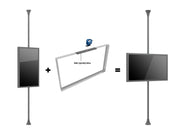 Multibrackets M Pro Series Enclosure 65" Floor to Ceiling Medium Black Signage Display Enclosures Multibrackets