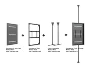Multibrackets M Pro Series Enclosure 65" Floor to Ceiling Medium Black Signage Display Enclosures Multibrackets