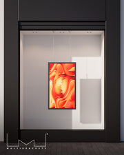 Multibrackets M Pro Series Enclosure 65" Floor to Ceiling Medium Black Signage Display Enclosures Multibrackets
