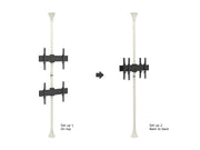Multibrackets MBFC2U White M Floor to Ceiling Mount Pro - Up to 40"-65" Screen Floor to Ceiling Display Mount Multibrackets