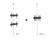 Multibrackets MBFC2U Chrome M Floor to Ceiling Mount Pro - Up to 40"-65" Screen Floor to Ceiling Display Mount Multibrackets