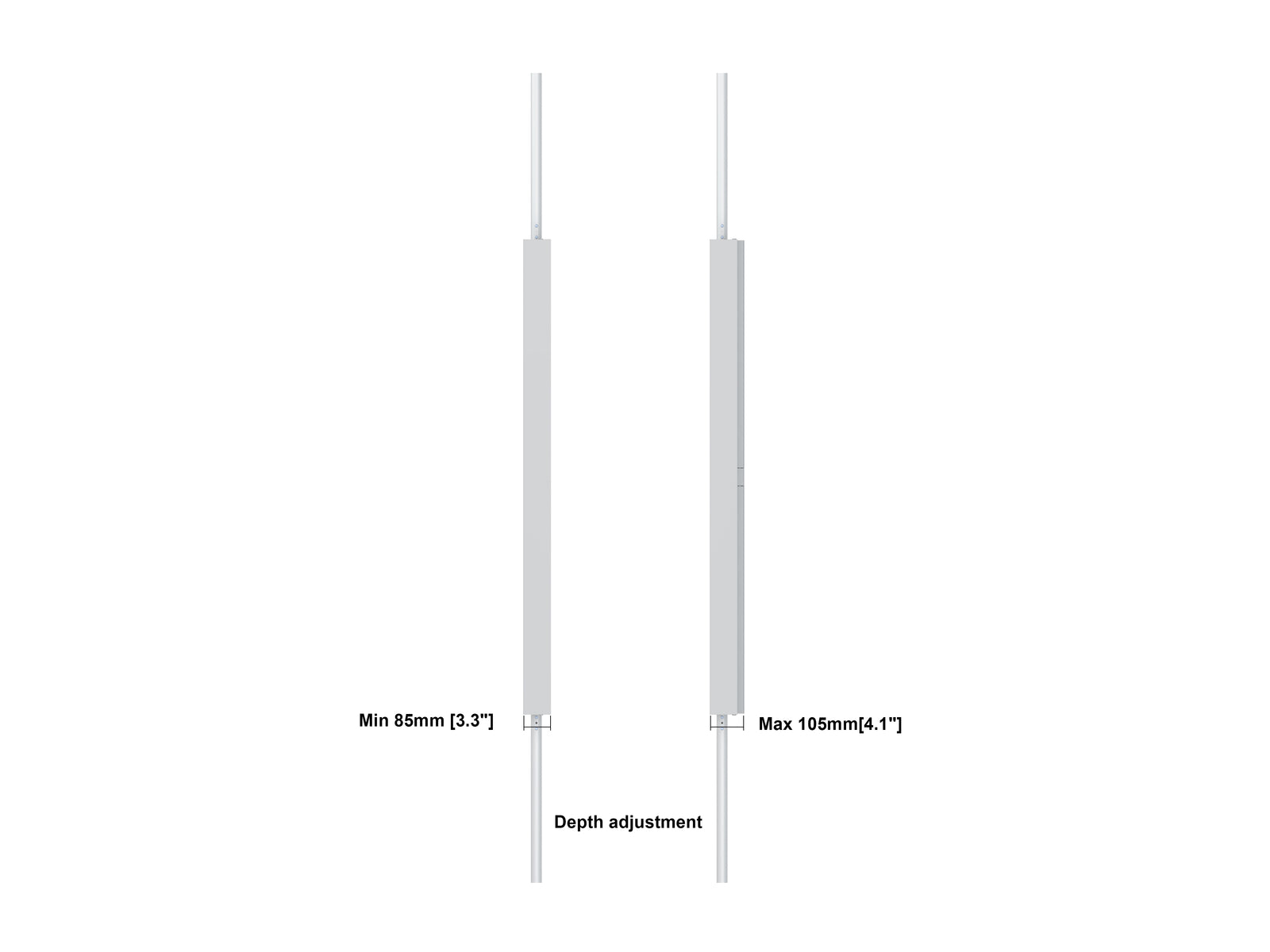 Multibrackets M Pro Series Enclosure 65" Floor to Ceiling Medium White Signage Display Enclosures Multibrackets