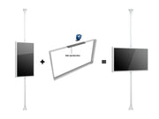 Multibrackets M Pro Series Enclosure 65" Floor to Ceiling Medium White Signage Display Enclosures Multibrackets