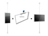 Multibrackets M Pro Series Enclosure 65" Floor to Ceiling Medium White Signage Display Enclosures Multibrackets