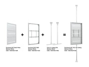 Multibrackets M Pro Series Enclosure 65" Floor to Ceiling Medium White Signage Display Enclosures Multibrackets
