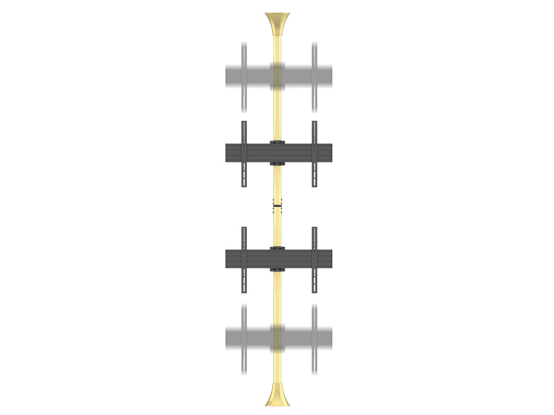 Multibrackets MBFC2U Brass M Floor to Ceiling Mount Pro - Up to 40"-65" Screen Floor to Ceiling Display Mount Multibrackets