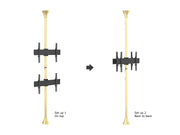 Multibrackets MBFC2U Brass M Floor to Ceiling Mount Pro - Up to 40"-65" Screen Floor to Ceiling Display Mount Multibrackets
