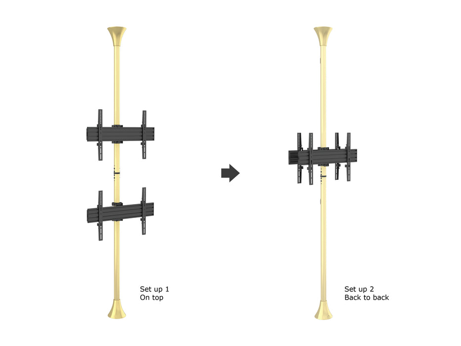 Multibrackets MBFC2U Brass M Floor to Ceiling Mount Pro - Up to 40"-65" Screen