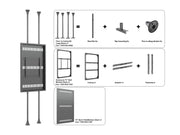Multibrackets M Pro Series Enclosure 75" Floor to Ceiling Large Black Signage Display Enclosures Multibrackets