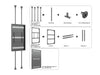 Multibrackets M Pro Series Enclosure 75" Floor to Ceiling Large Black Signage Display Enclosures Multibrackets