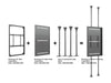 Multibrackets M Pro Series Enclosure 75" Floor to Ceiling Large Black Signage Display Enclosures Multibrackets