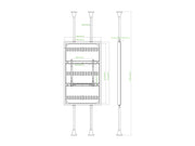 Multibrackets M Pro Series Enclosure 75" Floor to Ceiling Large Black Signage Display Enclosures Multibrackets