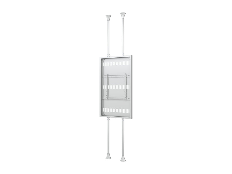 Multibrackets M Pro Series Enclosure 75" Floor to Ceiling Large White Signage Display Enclosures Multibrackets