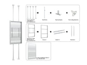 Multibrackets M Pro Series Enclosure 75" Floor to Ceiling Large White Signage Display Enclosures Multibrackets
