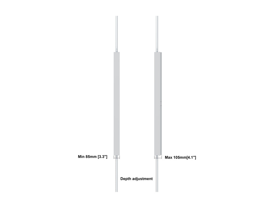 Multibrackets M Pro Series Enclosure 75" Floor to Ceiling Large White Signage Display Enclosures Multibrackets
