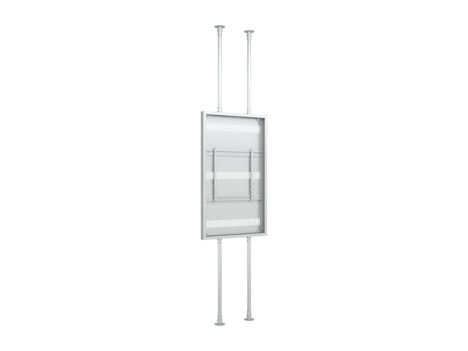 Multibrackets M Pro Series Enclosure 75" Floor to Ceiling Large White Signage Display Enclosures Multibrackets