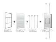 Multibrackets M Pro Series Enclosure 75" Floor to Ceiling Large White Signage Display Enclosures Multibrackets