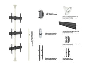 Multibrackets MBFC3U White M Floor to Ceiling Mount Pro - Up to 40"-65" Screen Floor to Ceiling Display Mount Multibrackets