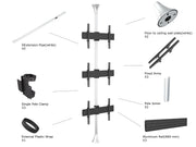 Multibrackets MBFC3U Chrome M Floor to Ceiling Mount Pro - Up to 40"-65" Screen Floor to Ceiling Display Mount Multibrackets