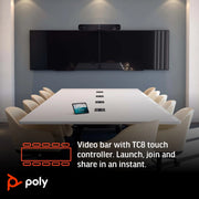 POLY Studio X70 All-In-One Video Bar with TC8 Controller Kit | 83Z52AA#ABU Video Conferencing System Poly