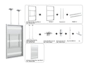 Multibrackets M Pro Series Enclosure 75" Ceiling Large White Signage Display Enclosures Multibrackets