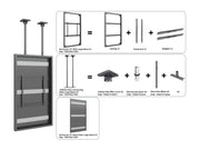 Multibrackets M Pro Series Enclosure 75" Ceiling Large Black Signage Display Enclosures Multibrackets