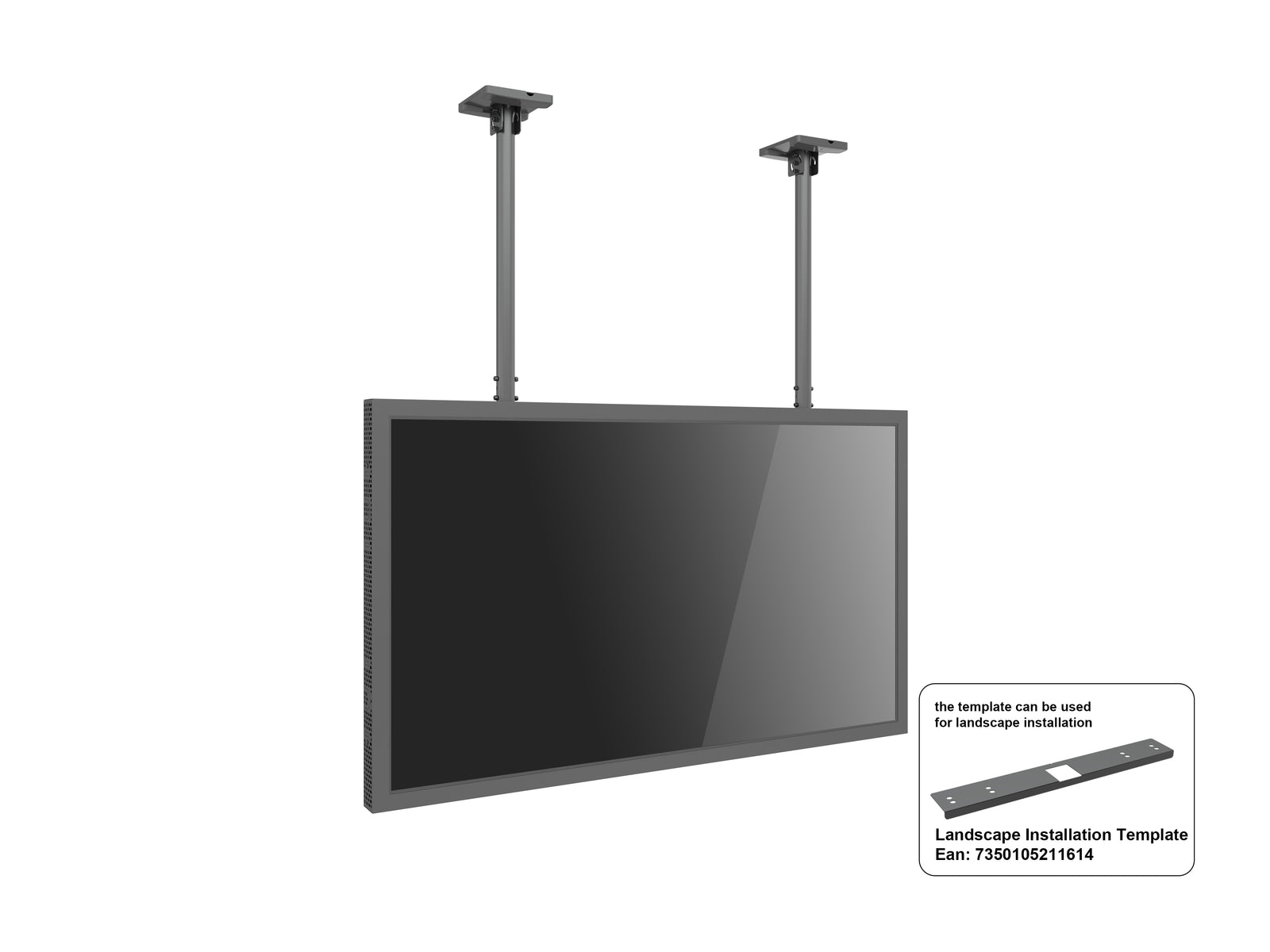 Multibrackets M Pro Series Enclosure 75" Ceiling Large Black Signage Display Enclosures Multibrackets