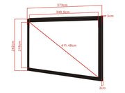 Multibrackets Framed Projection Screen Deluxe 162" 16:10 Matte White – Black Velvet Frame | 7350022735828