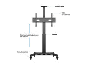 Multibrackets M Motorized Public Floorstand Single Pillar | For 32" - 75" Screens Motorised Trolley Multibrackets