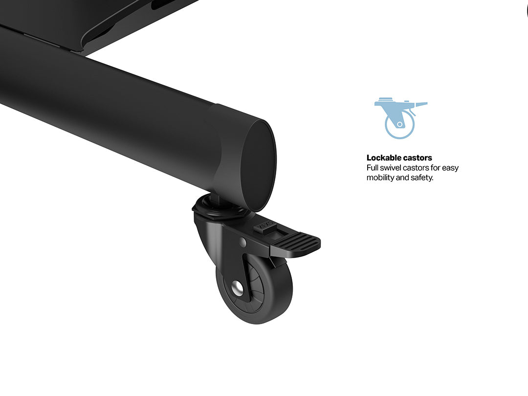Multibrackets M Motorized Public Floorstand Single Pillar | For 32" - 75" Screens Motorised Trolley Multibrackets