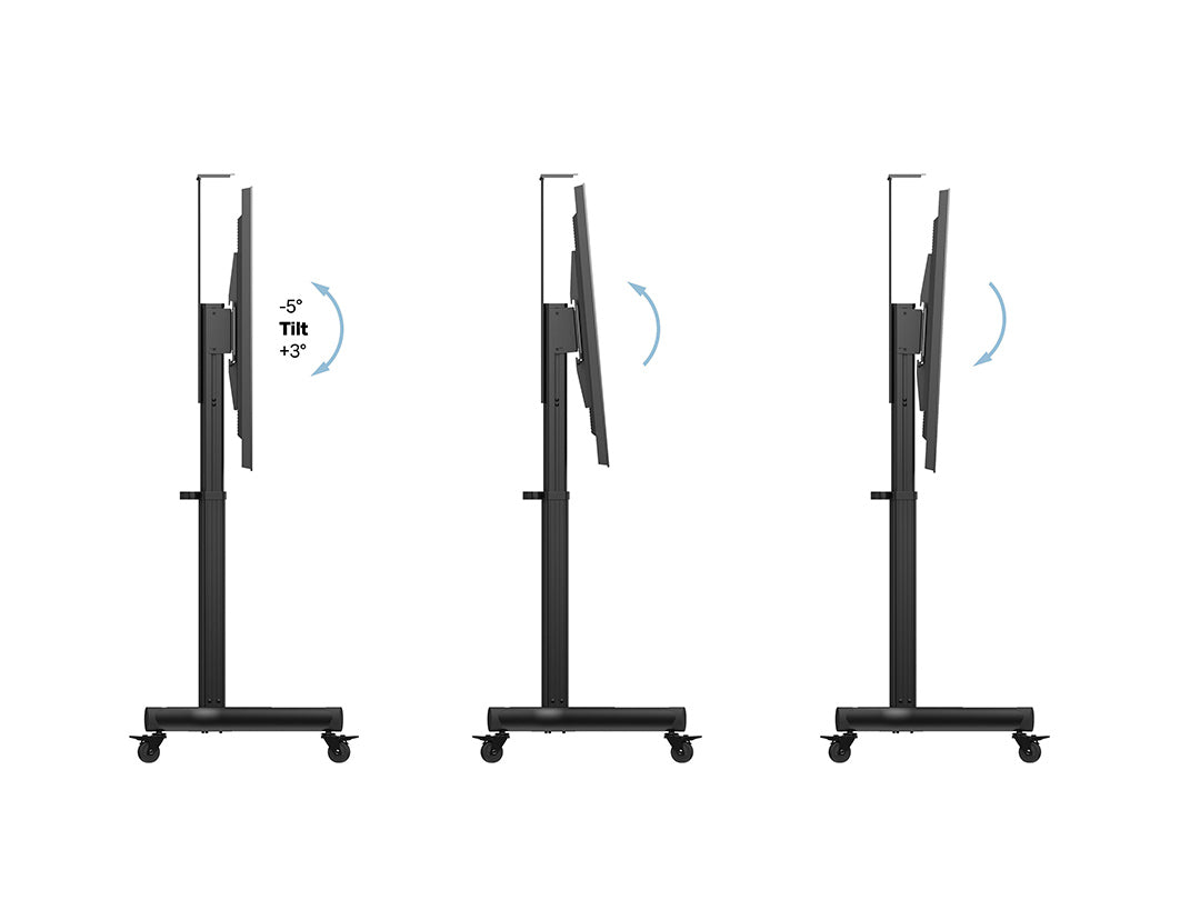 Multibrackets M Motorized Public Floorstand Single Pillar | For 32" - 75" Screens Motorised Trolley Multibrackets