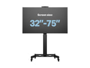 Multibrackets M Motorized Public Floorstand Single Pillar | For 32" - 75" Screens Motorised Trolley Multibrackets