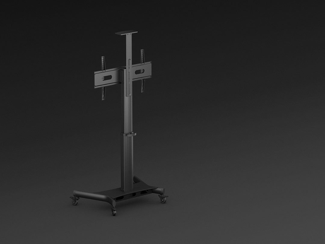 Multibrackets M Motorized Public Floorstand Single Pillar | For 32" - 75" Screens Motorised Trolley Multibrackets