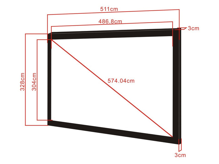 Multibrackets Framed Projection Screen Deluxe 226" 16:10 Matte White – Black Velvet Frame | 7350022735842 Framed Projection Screen Multibrackets