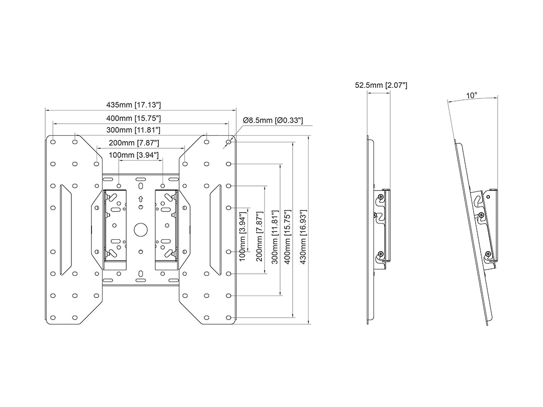 Multibrackets M Pro Series VESA Face Down Mount - (32" - 75") Wall Mount Bracket Multibrackets