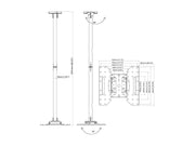 Multibrackets Display Ceiling Mount Pro Face Down - 200/300/400 Ceiling Mount Bracket Multibrackets