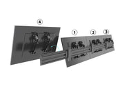 Multibrackets MBW4U Tilt 27" - 32" Pro Series Menu Board Wall Bracket For 4 Screen Wall Mount Bracket Multibrackets