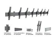 Multibrackets MBW4U Tilt 40"-65" Pro Series Wall Mount For 4 Screens Wall Mount Bracket Multibrackets