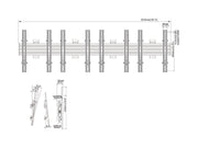 Multibrackets MBW4U Tilt 40"-65" Pro Series Wall Mount For 4 Screens Wall Mount Bracket Multibrackets