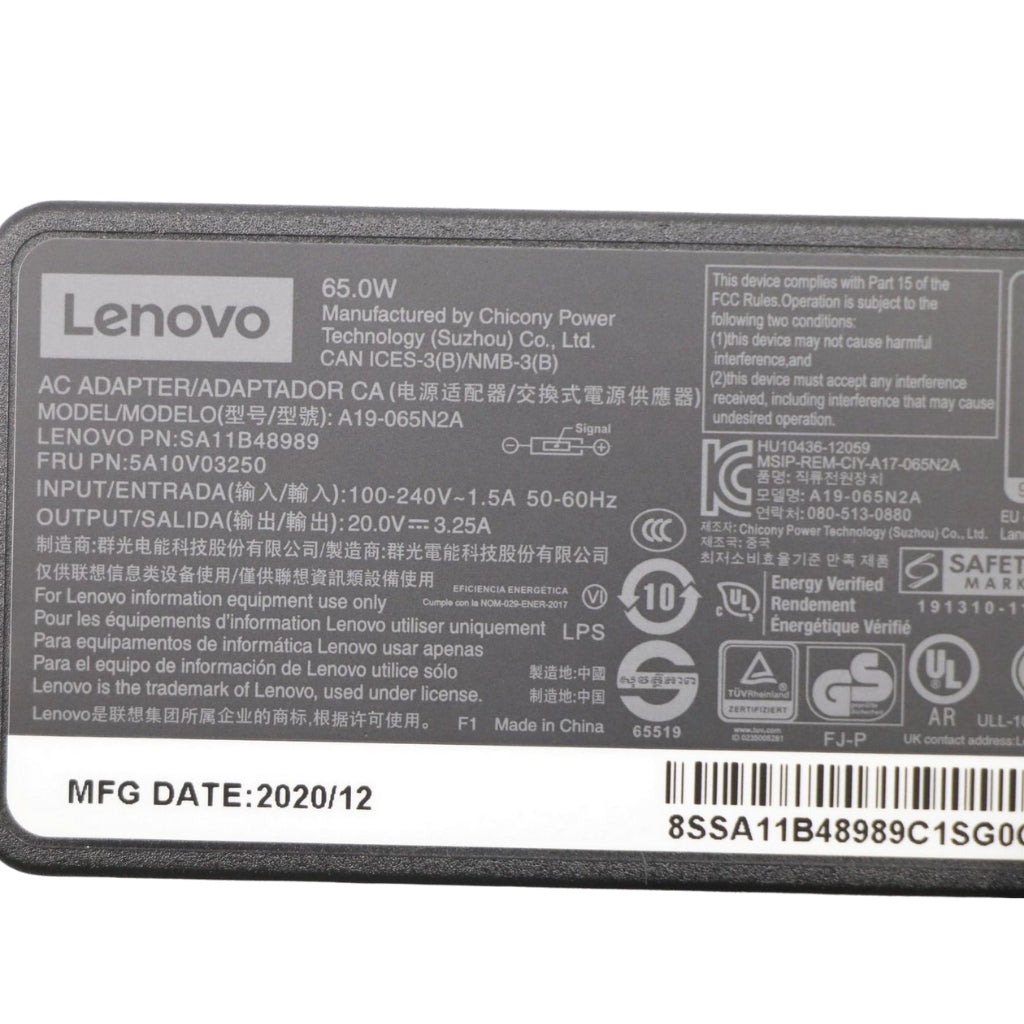 Lenovo 65W AC Adapter With Slim Tip Connector | 5A10V03250 Adapter / Converter Lenovo